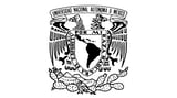 UNAM coat of arms featuring eagles, a map of South America, and institutional text in black and white